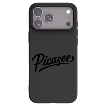 Picasee Μαύρη θήκη σιλικόνης για Apple iPhone 17 Pro Max - Picasee - old logo - black