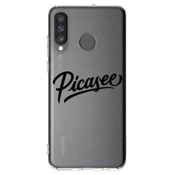 Picasee διαφανής θήκη σιλικόνης Huawei P30 Lite - Picasee - old logo - black