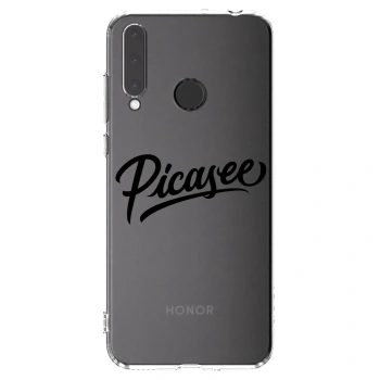 Picasee διαφανής θήκη σιλικόνης Honor 20 Lite - Picasee - old logo - black