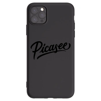 Picasee Μαύρη θήκη σιλικόνης για Apple iPhone 11 Pro Max - Picasee - old logo - black