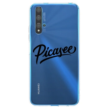 Picasee διαφανής θήκη σιλικόνης Huawei Nova 5T - Picasee - old logo - black