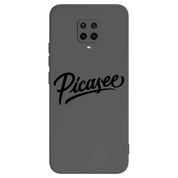 Picasee Μαύρη θήκη σιλικόνης για Xiaomi Redmi Note 9 Pro - Picasee - old logo - black