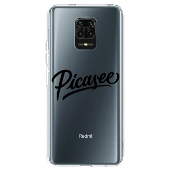 Picasee διαφανής θήκη σιλικόνης Xiaomi Redmi Note 9S - Picasee - old logo - black