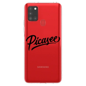 Picasee διαφανής θήκη σιλικόνης Samsung Galaxy A21s - Picasee - old logo - black
