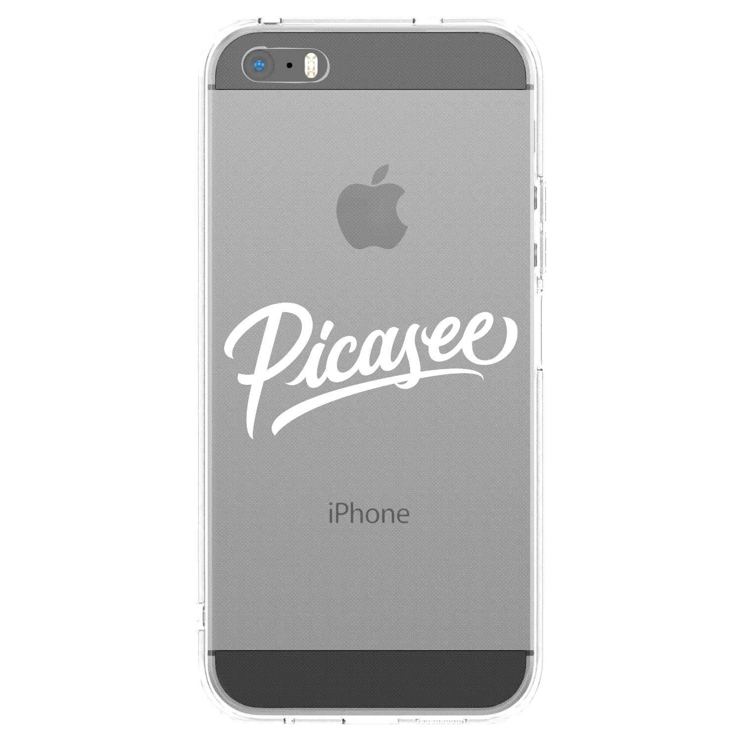 Picasee διαφανής θήκη σιλικόνης Apple iPhone 5/5S/SE - Picasee - old logo - white