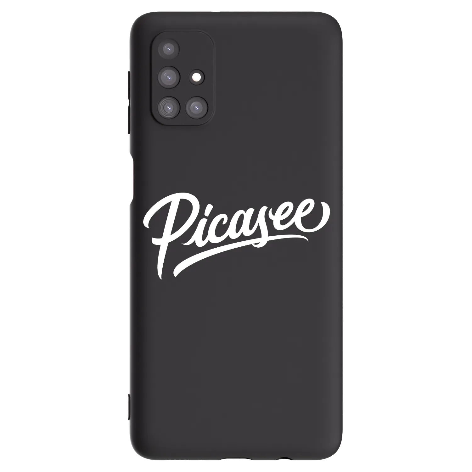 Picasee Μαύρη θήκη σιλικόνης για Samsung Galaxy M31s - Picasee - old logo - white
