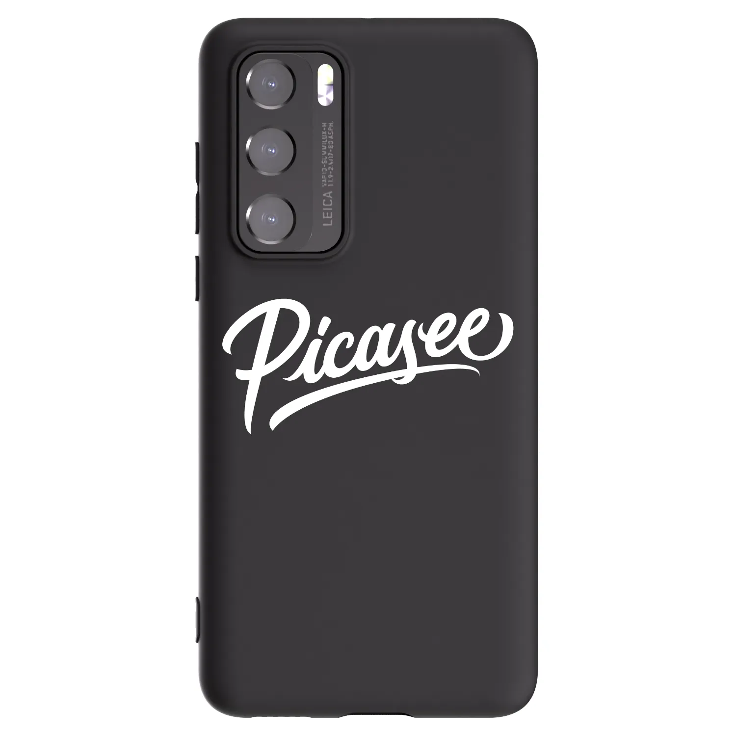 Picasee Μαύρη θήκη σιλικόνης για Huawei P40 - Picasee - old logo - white