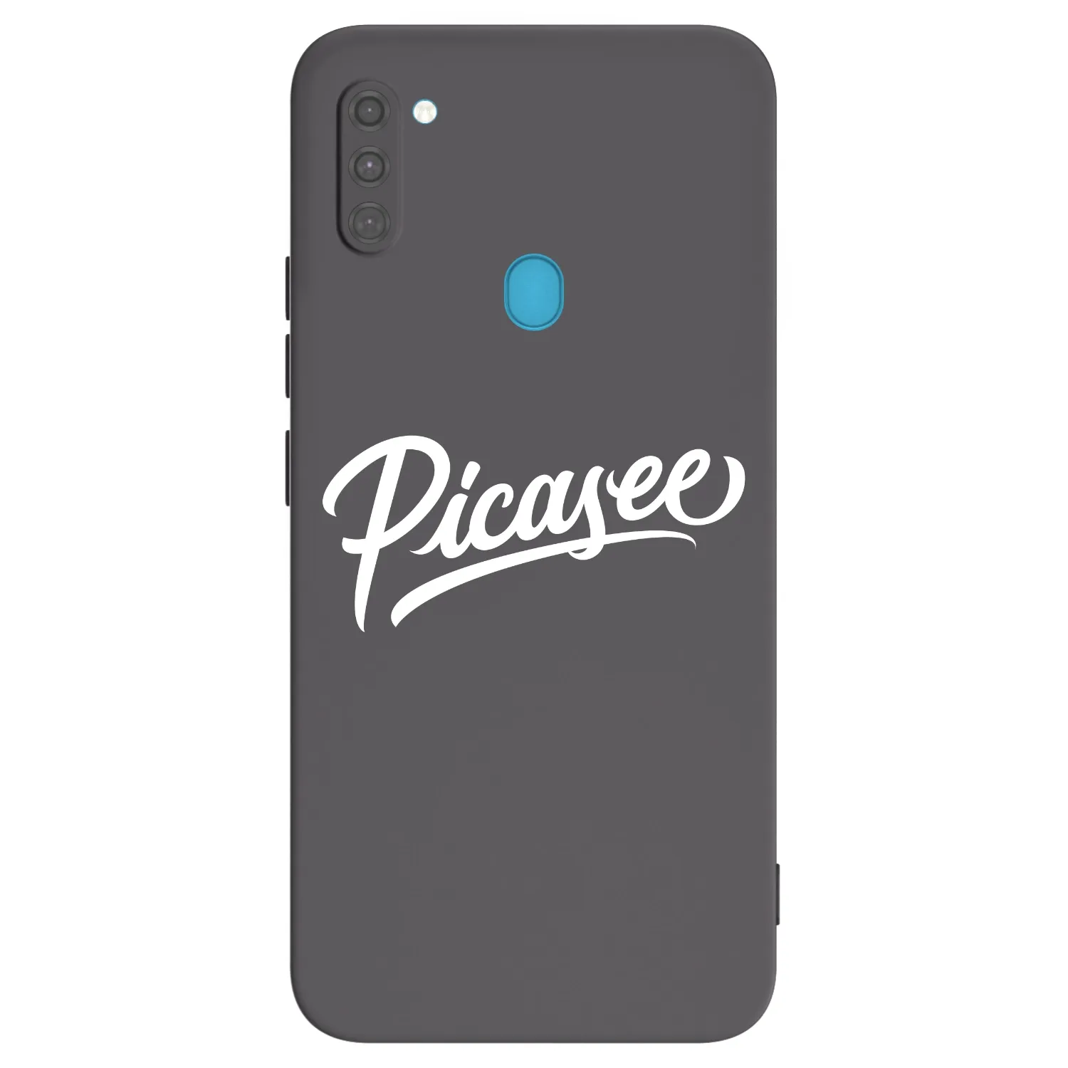 Picasee Μαύρη θήκη σιλικόνης για Samsung Galaxy M11 - Picasee - old logo - white