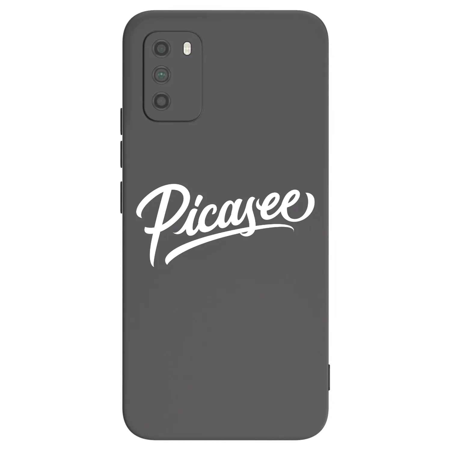 Picasee Μαύρη θήκη σιλικόνης για Xiaomi Poco M3 - Picasee - old logo - white