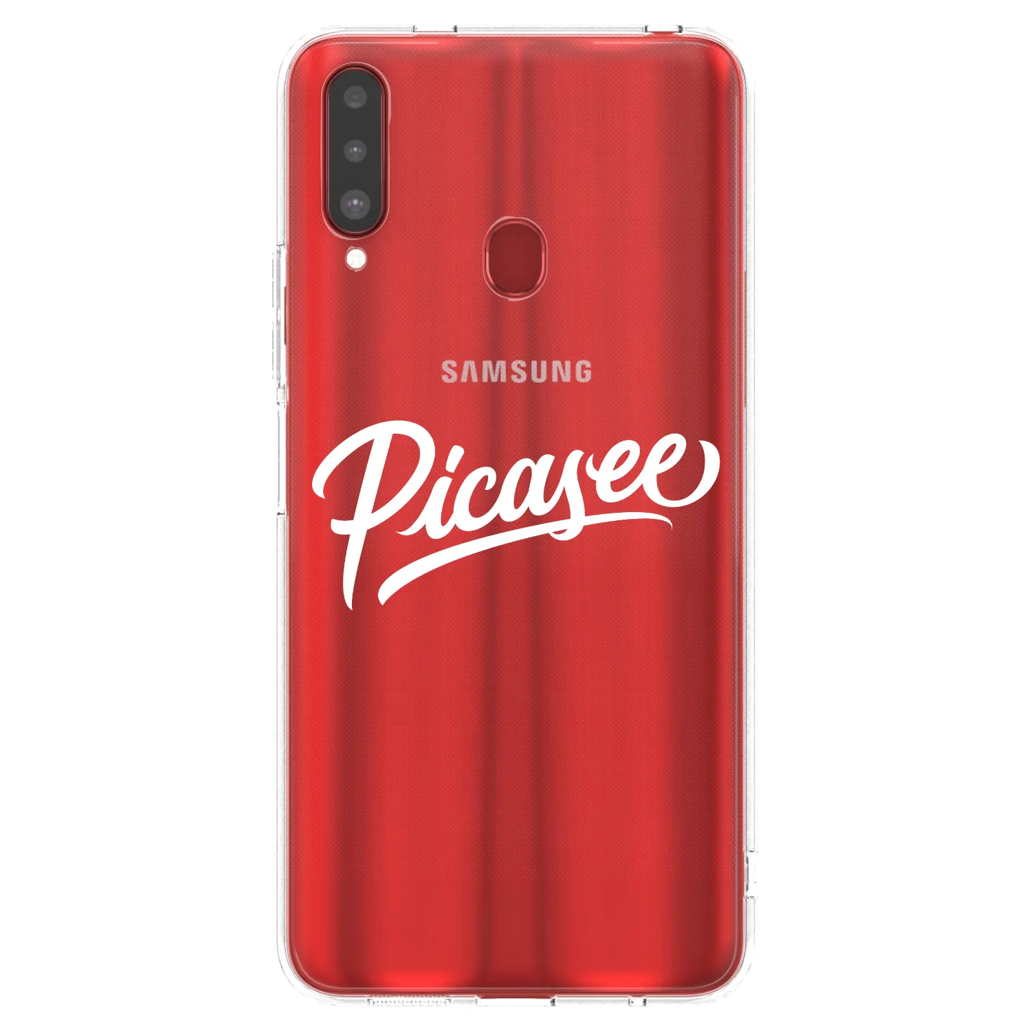 Picasee διαφανής θήκη σιλικόνης Samsung Galaxy A20s - Picasee - old logo - white