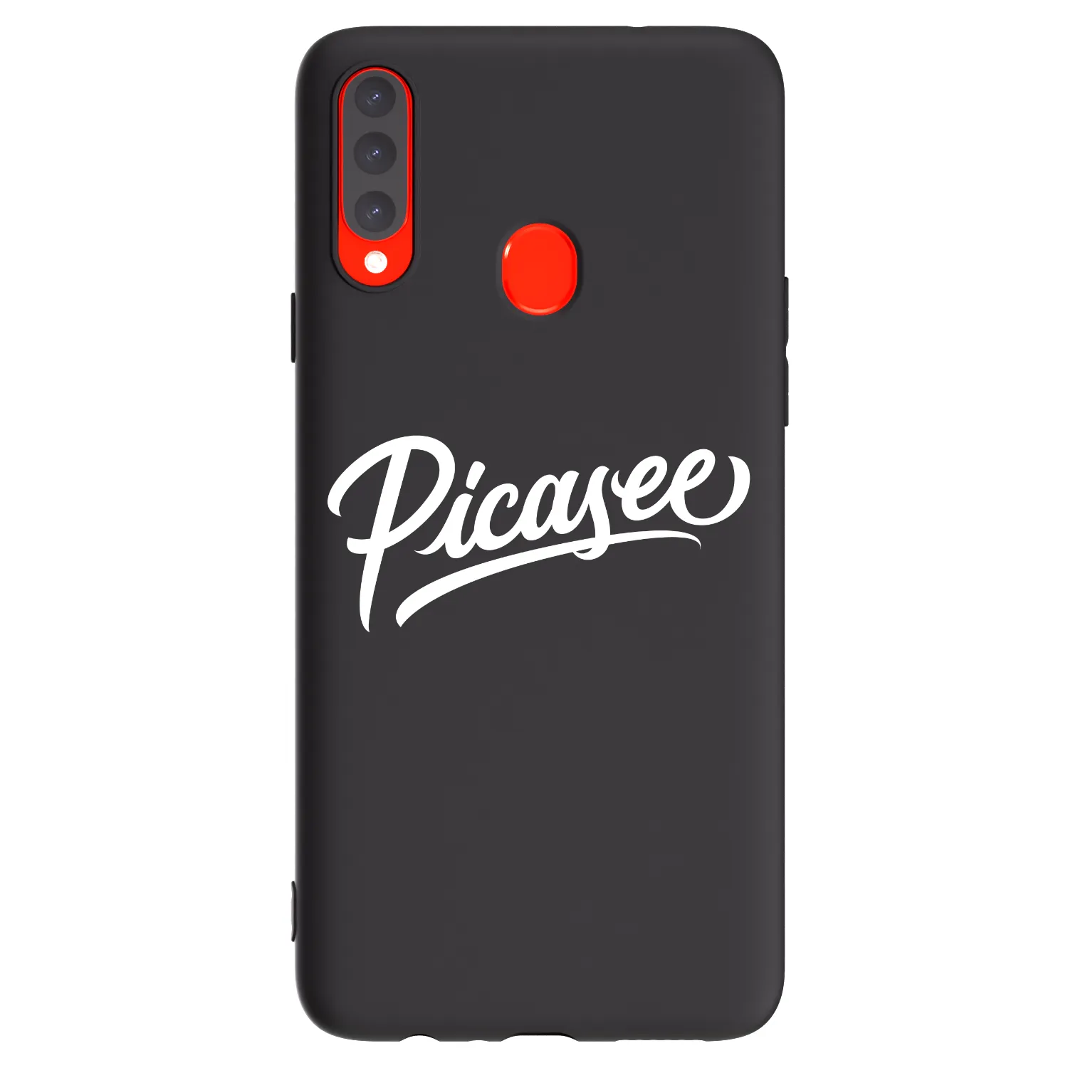 Picasee Μαύρη θήκη σιλικόνης για Samsung Galaxy A20s - Picasee - old logo - white