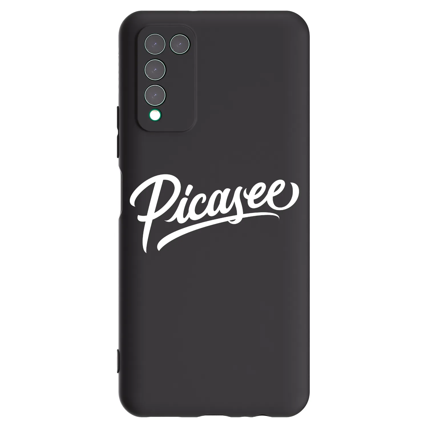 Picasee Μαύρη θήκη σιλικόνης για Honor 10X Lite - Picasee - old logo - white