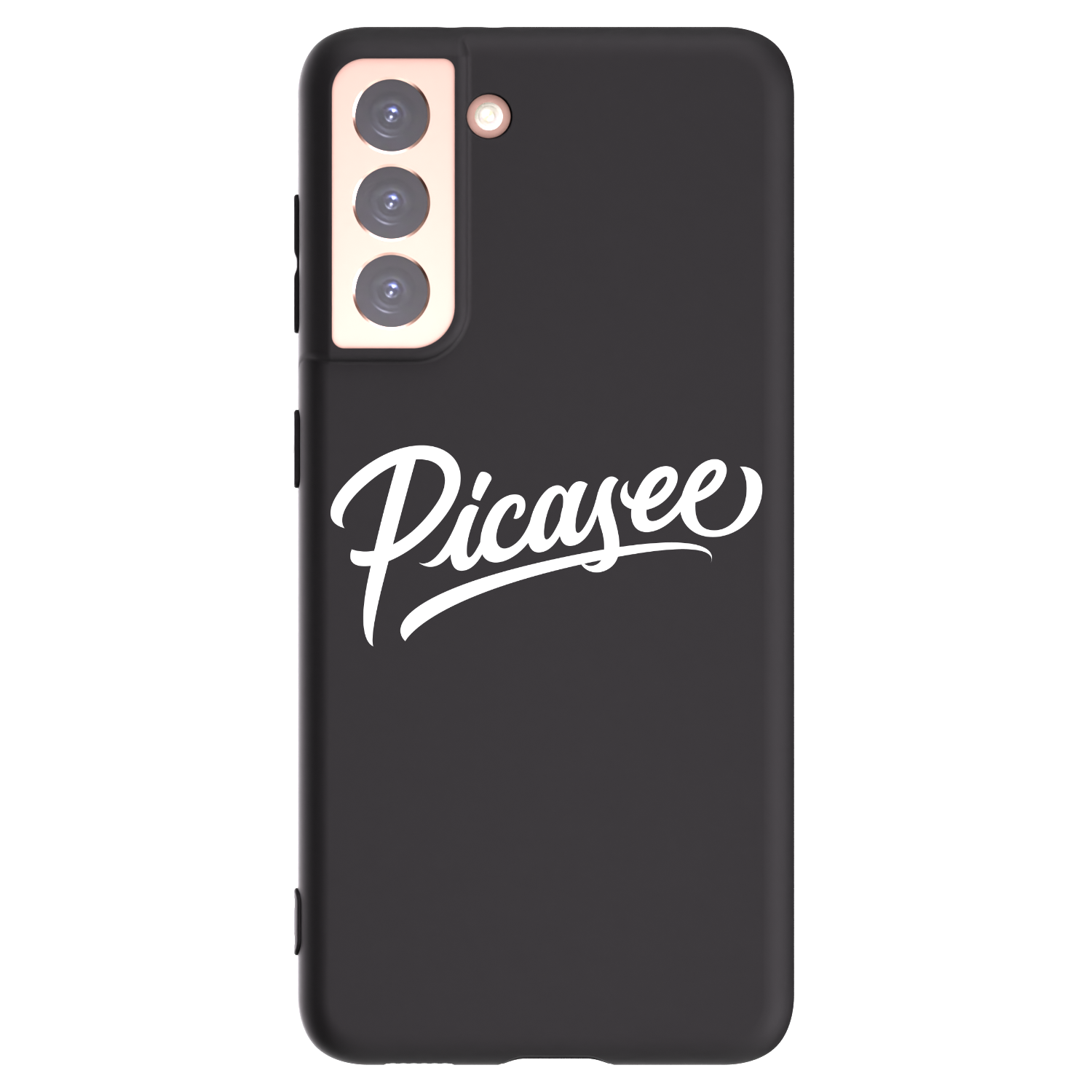 Picasee Μαύρη θήκη σιλικόνης για Samsung Galaxy S21 5G G991B - Picasee - old logo - white