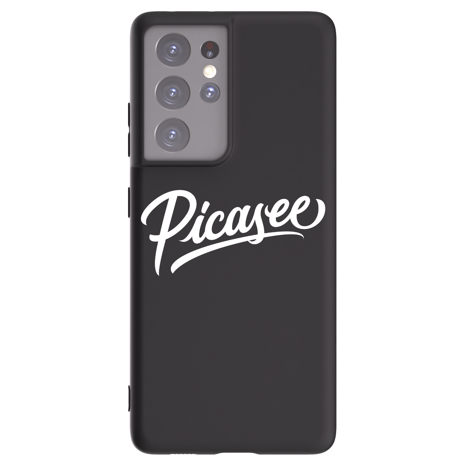 Picasee Μαύρη θήκη σιλικόνης για Samsung Galaxy S21 Ultra 5G G998B - Picasee - old logo - white