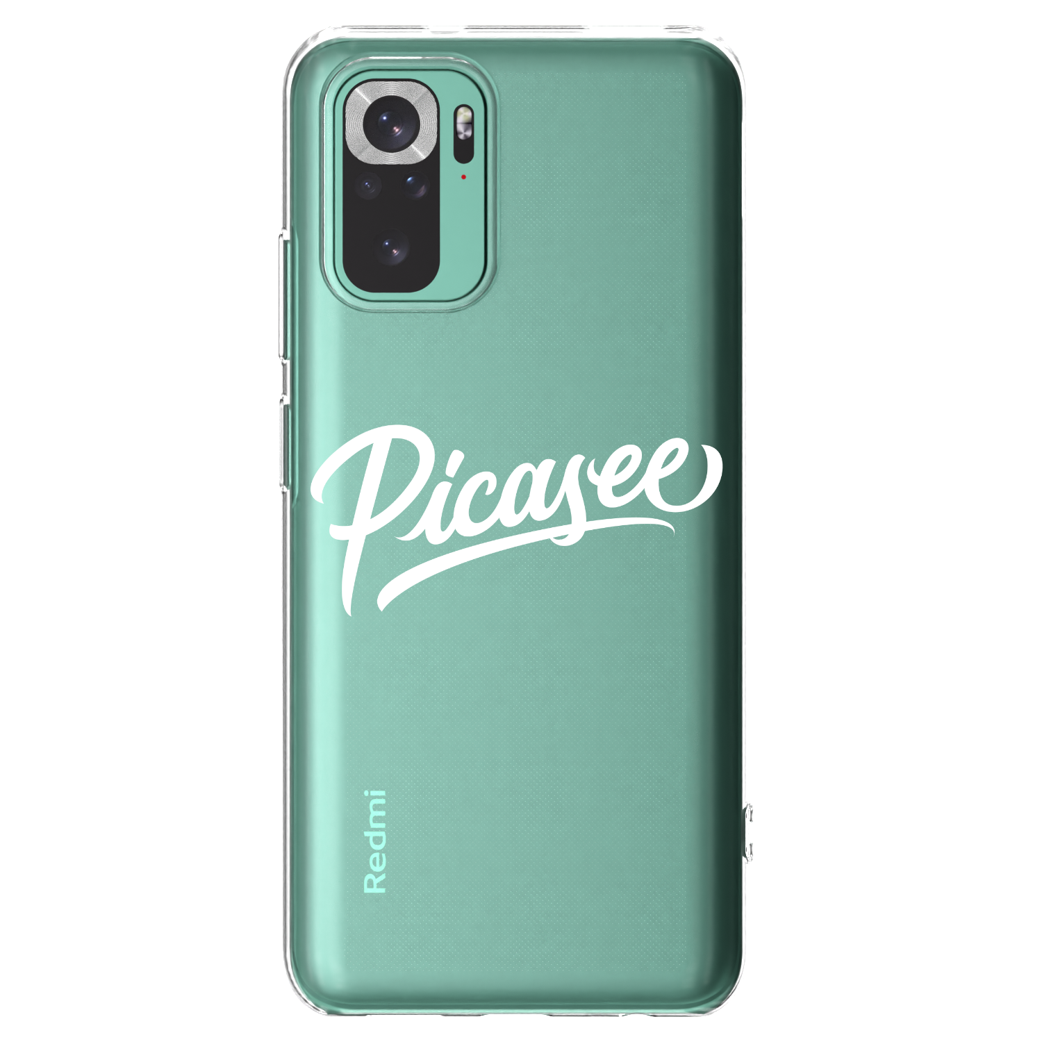 Picasee διαφανής θήκη σιλικόνης Xiaomi Redmi Note 10 Pro - Picasee - old logo - white