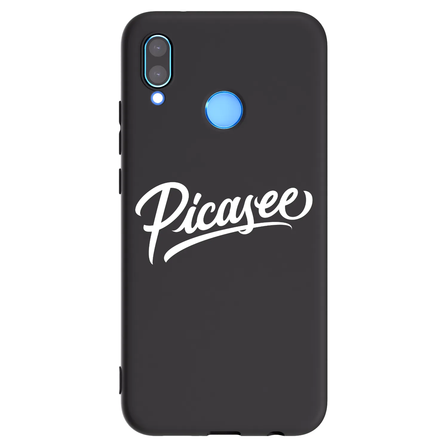 Picasee Μαύρη θήκη σιλικόνης για Huawei P20 Lite - Picasee - old logo - white