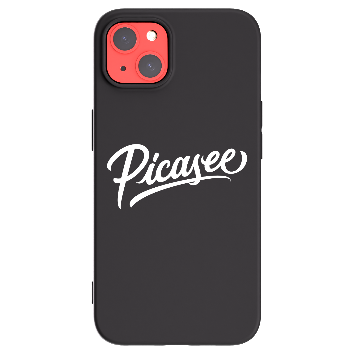 Picasee Μαύρη θήκη σιλικόνης για Apple iPhone 13 - Picasee - old logo - white