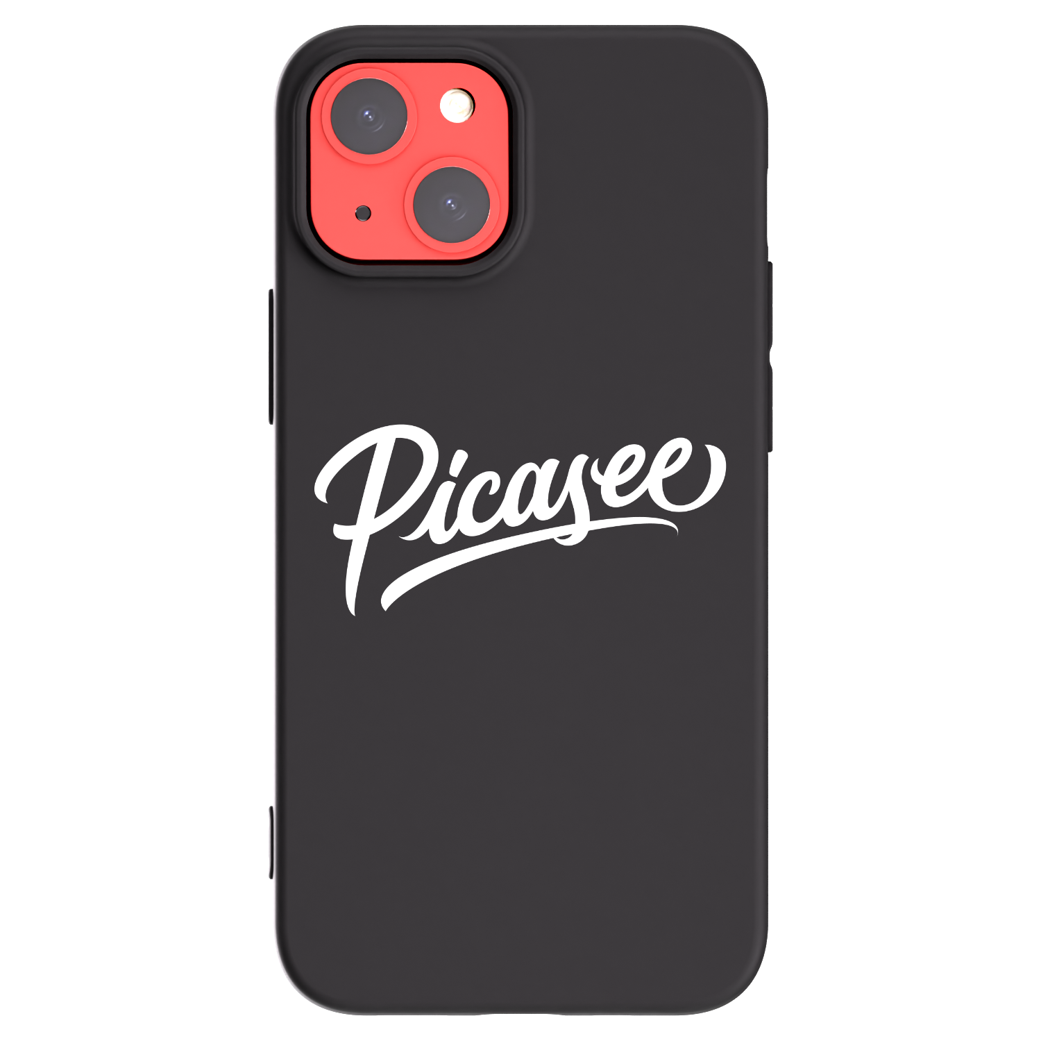 Picasee Μαύρη θήκη σιλικόνης για Apple iPhone 13 mini - Picasee - old logo - white