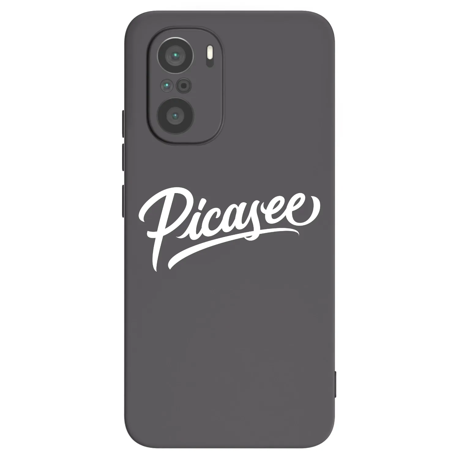 Picasee Μαύρη θήκη σιλικόνης για Xiaomi Poco F3 - Picasee - old logo - white