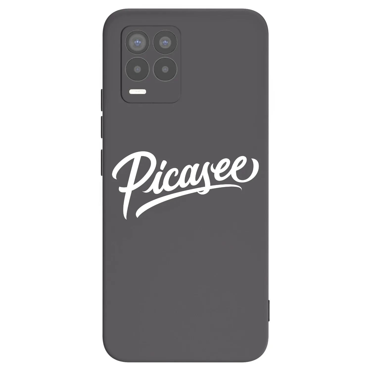 Picasee Μαύρη θήκη σιλικόνης για Realme 8 4G - Picasee - old logo - white