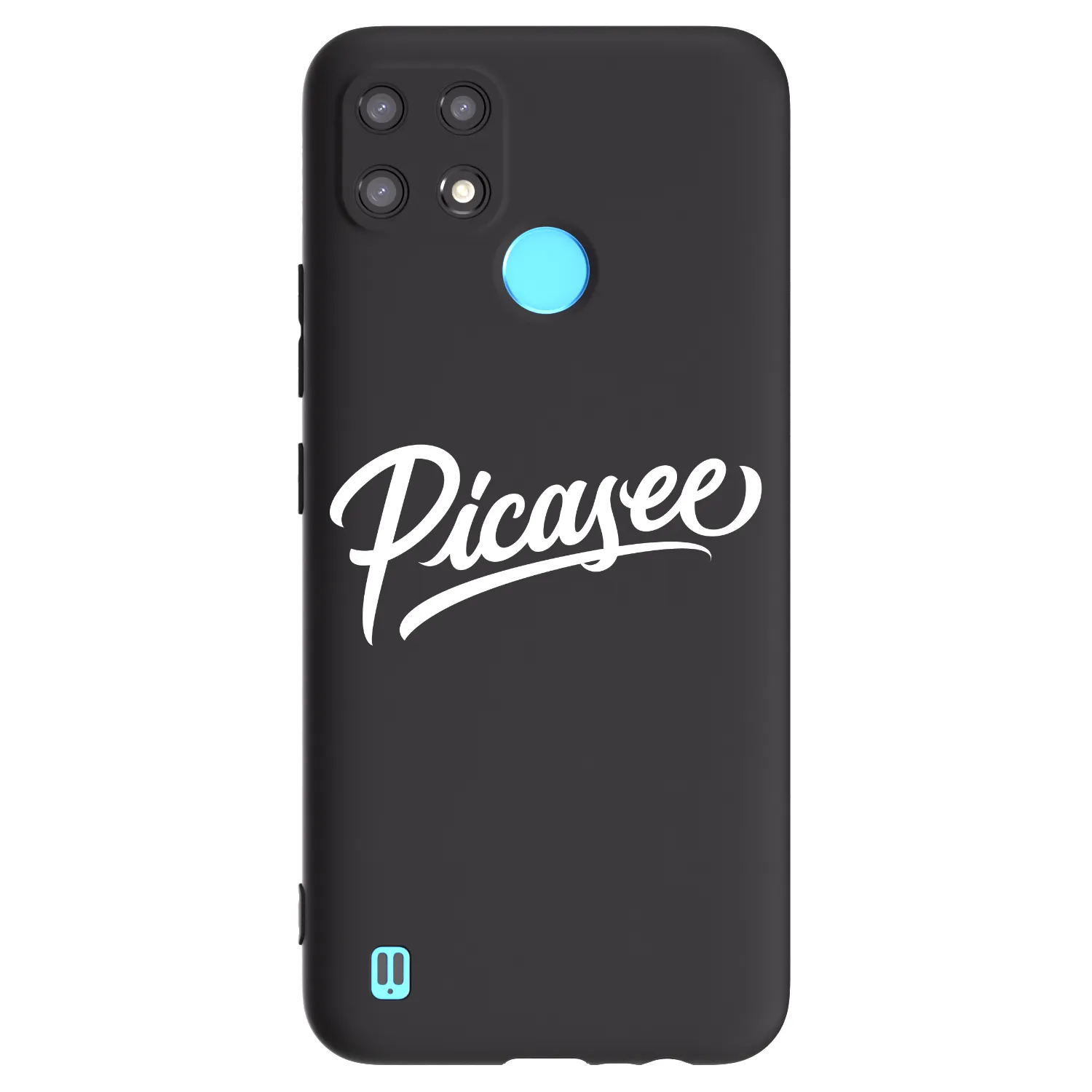 Picasee Μαύρη θήκη σιλικόνης για Realme C21 - Picasee - old logo - white