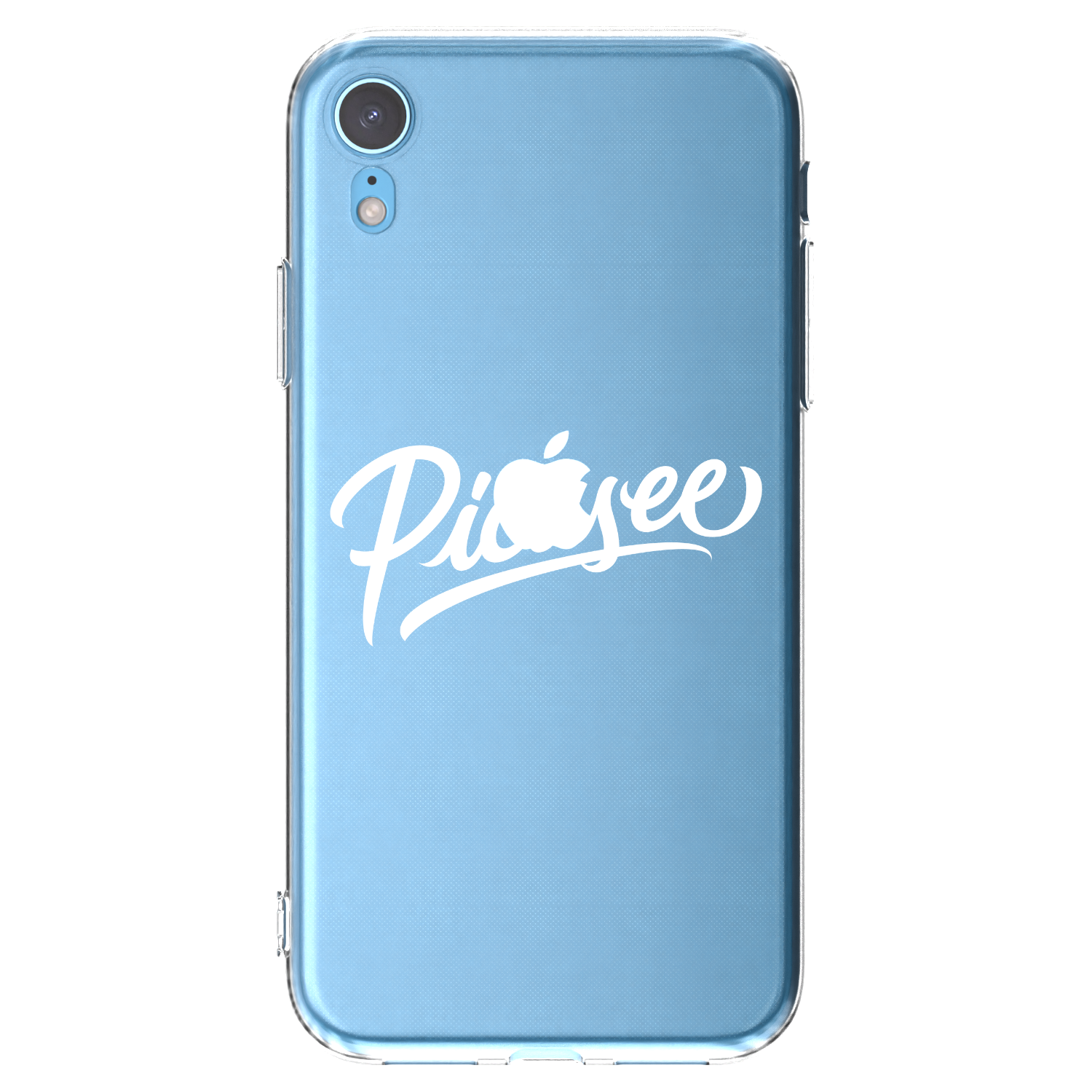 Picasee διαφανής θήκη σιλικόνης Apple iPhone XR - Picasee - old logo - white