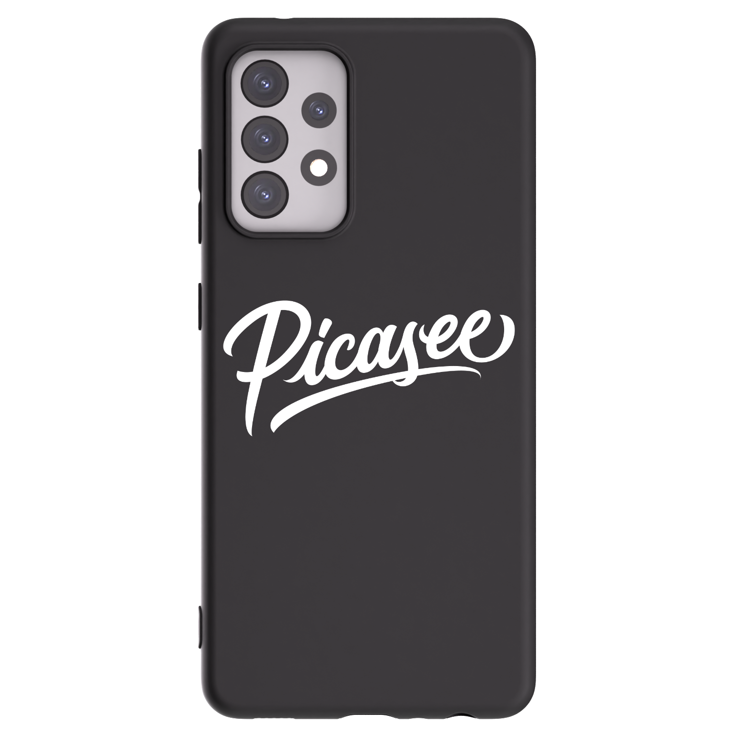 Picasee Μαύρη θήκη σιλικόνης για Samsung Galaxy A52s 5G A528B - Picasee - old logo - white
