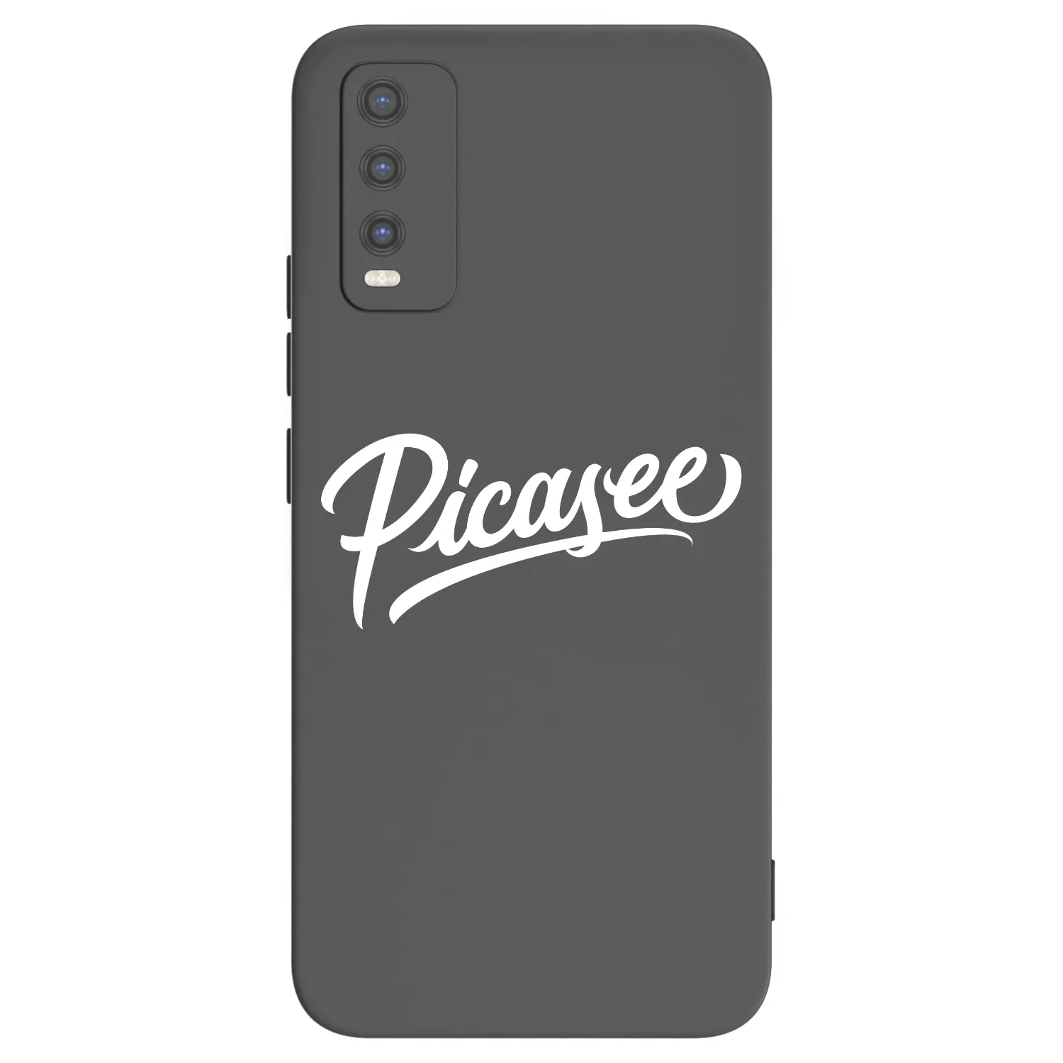 Picasee Μαύρη θήκη σιλικόνης για Vivo Y20s - Picasee - old logo - white