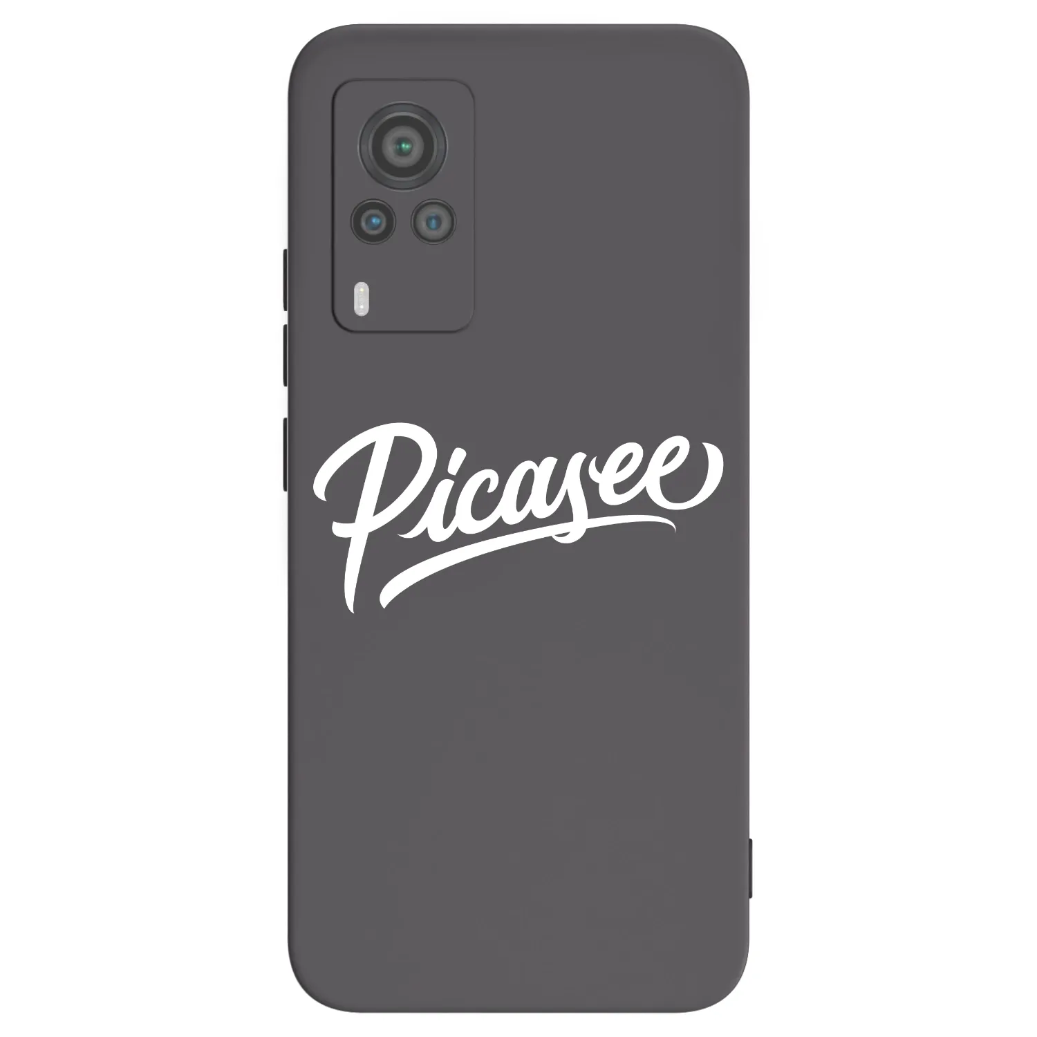 Picasee Μαύρη θήκη σιλικόνης για Vivo X60 Pro 5G - Picasee - old logo - white