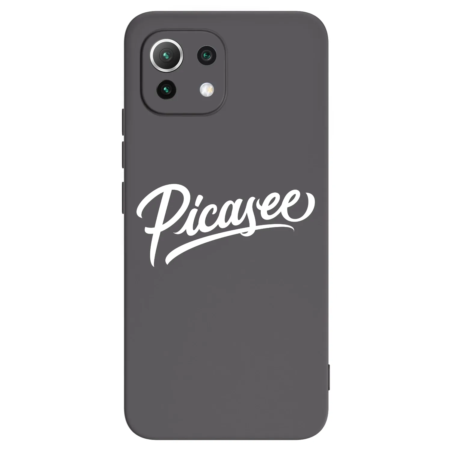 Picasee Μαύρη θήκη σιλικόνης για Xiaomi 11 Lite 5G NE - Picasee - old logo - white