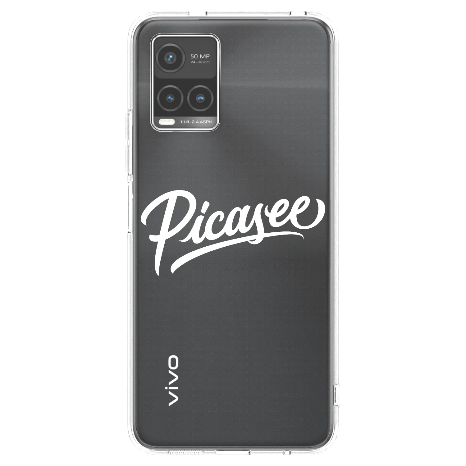 Picasee διαφανής θήκη σιλικόνης Vivo Y33s - Picasee - old logo - white
