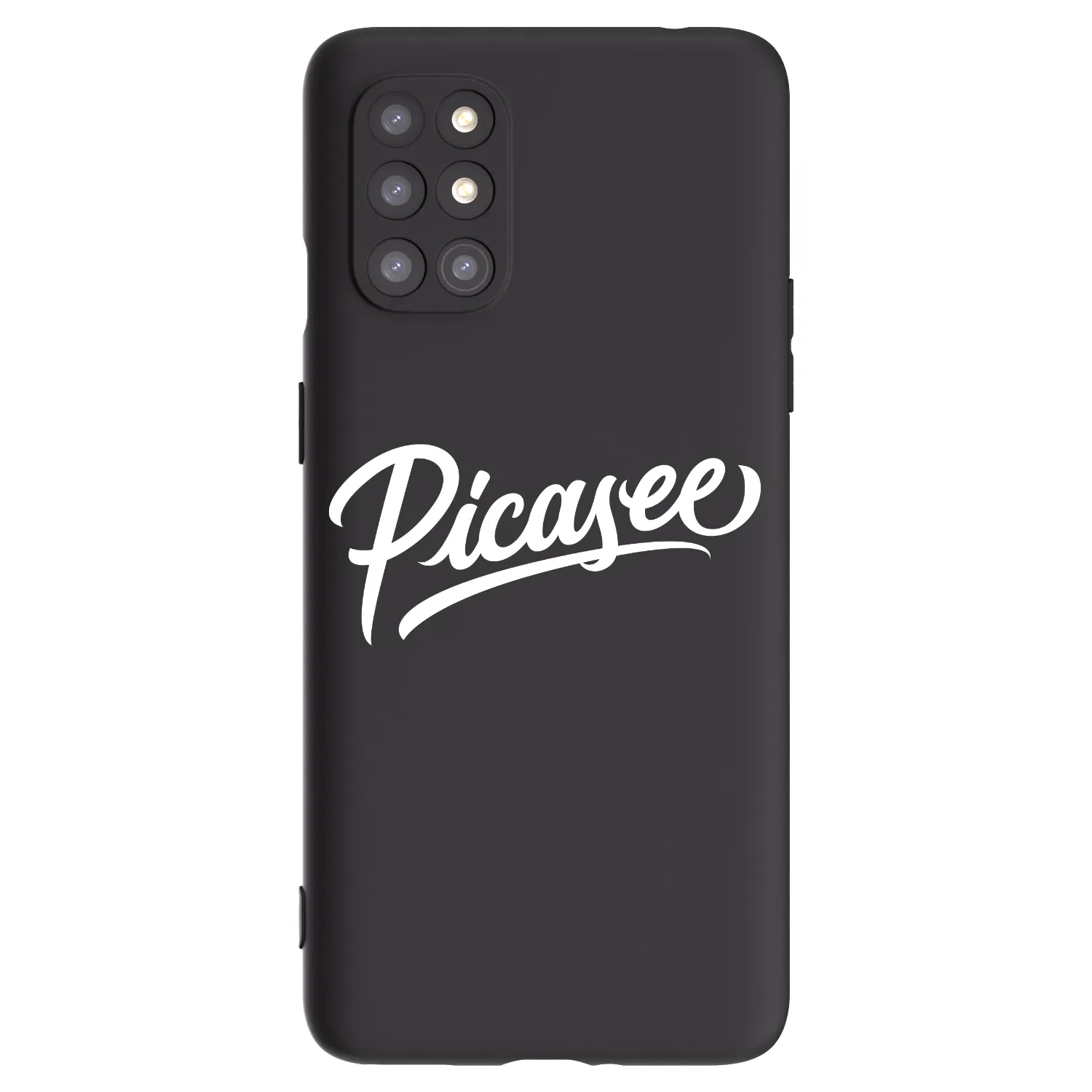 Picasee Μαύρη θήκη σιλικόνης για OnePlus 8T - Picasee - old logo - white