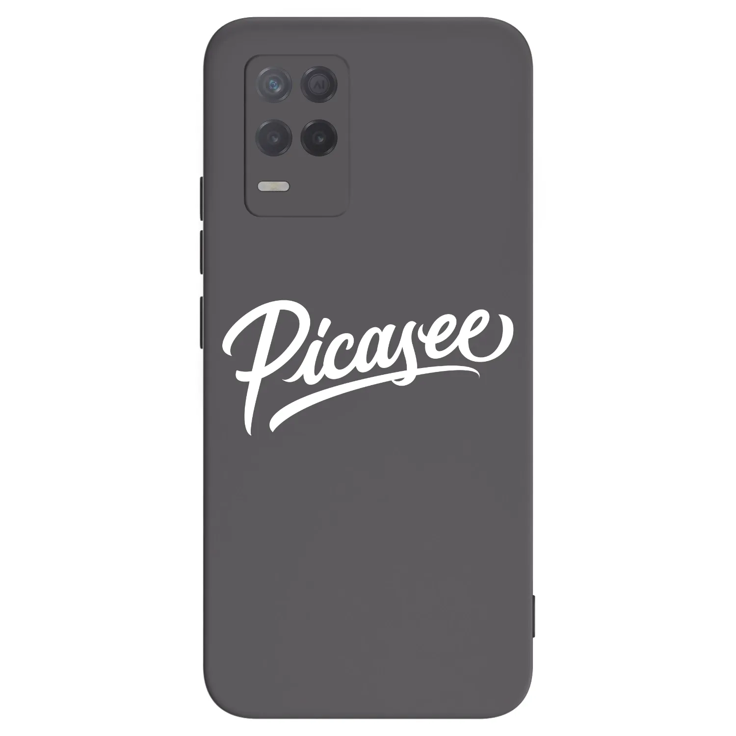 Picasee Μαύρη θήκη σιλικόνης για Realme 8 5G - Picasee - old logo - white