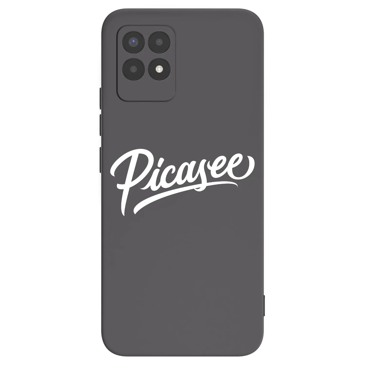 Picasee Μαύρη θήκη σιλικόνης για Realme 8i - Picasee - old logo - white