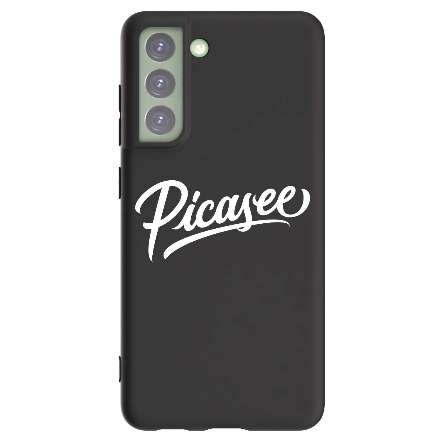 Picasee Μαύρη θήκη σιλικόνης για Samsung Galaxy S21 FE 5G - Picasee - old logo - white