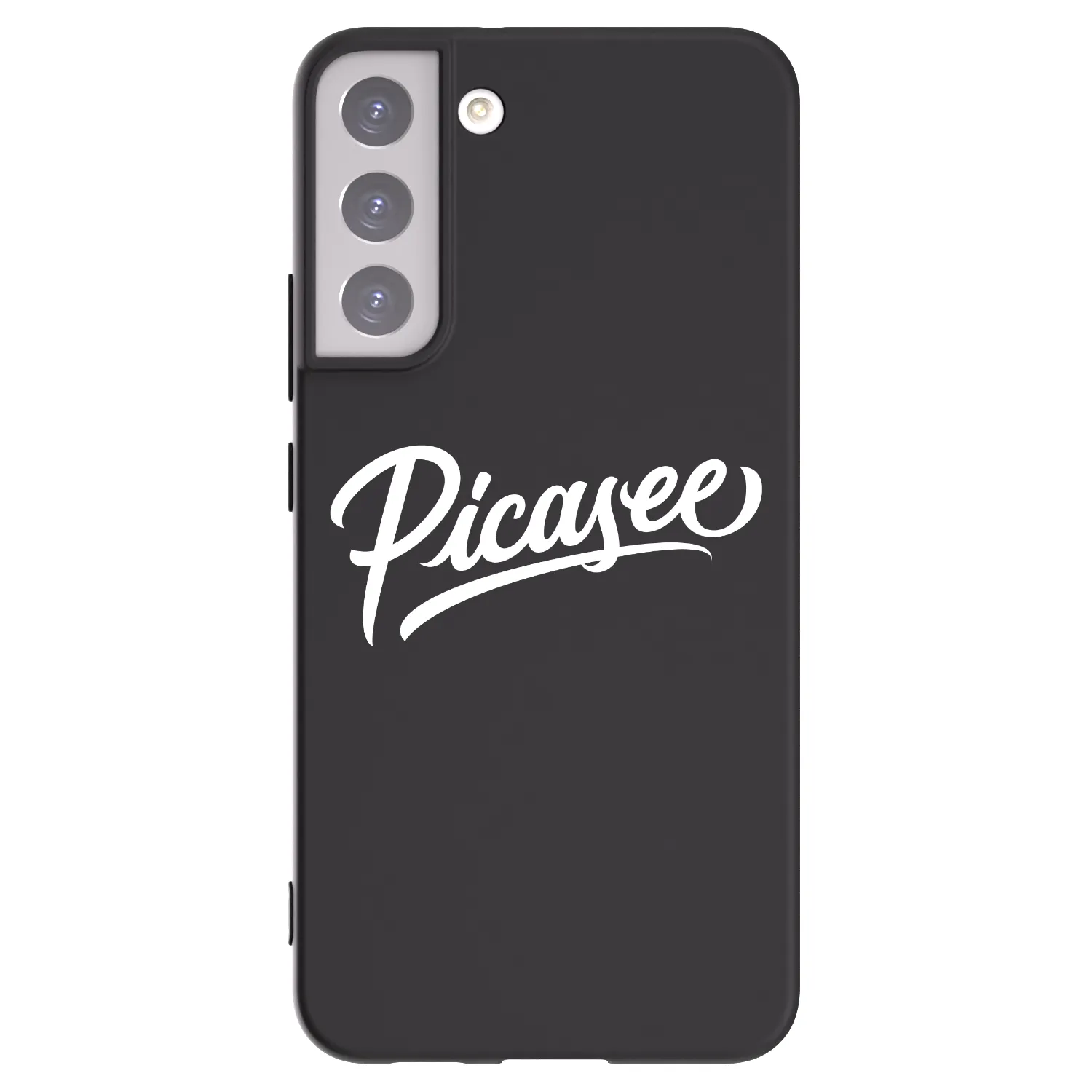 Picasee Μαύρη θήκη σιλικόνης για Samsung Galaxy S22+ 5G - Picasee - old logo - white