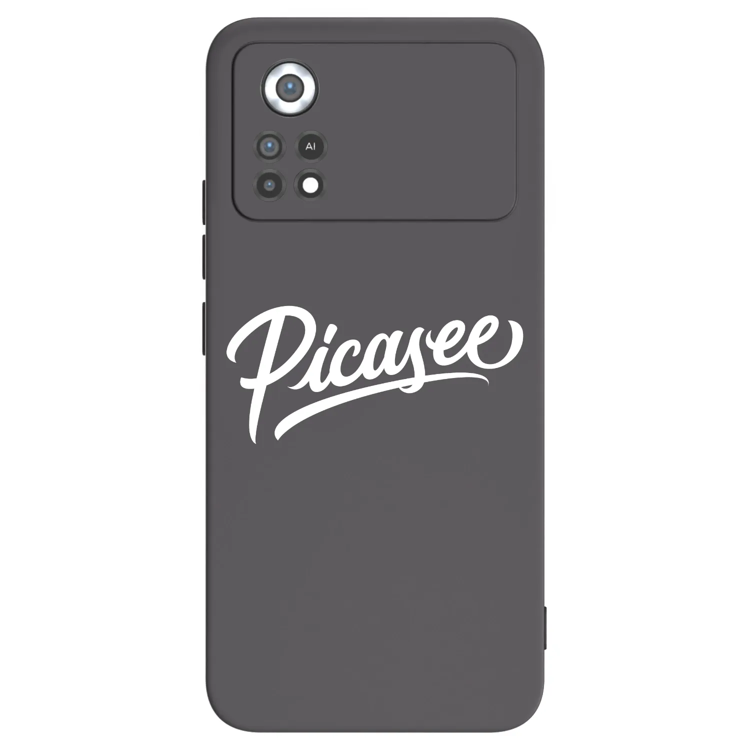 Picasee Μαύρη θήκη σιλικόνης για Xiaomi Poco X4 Pro 5G - Picasee - old logo - white