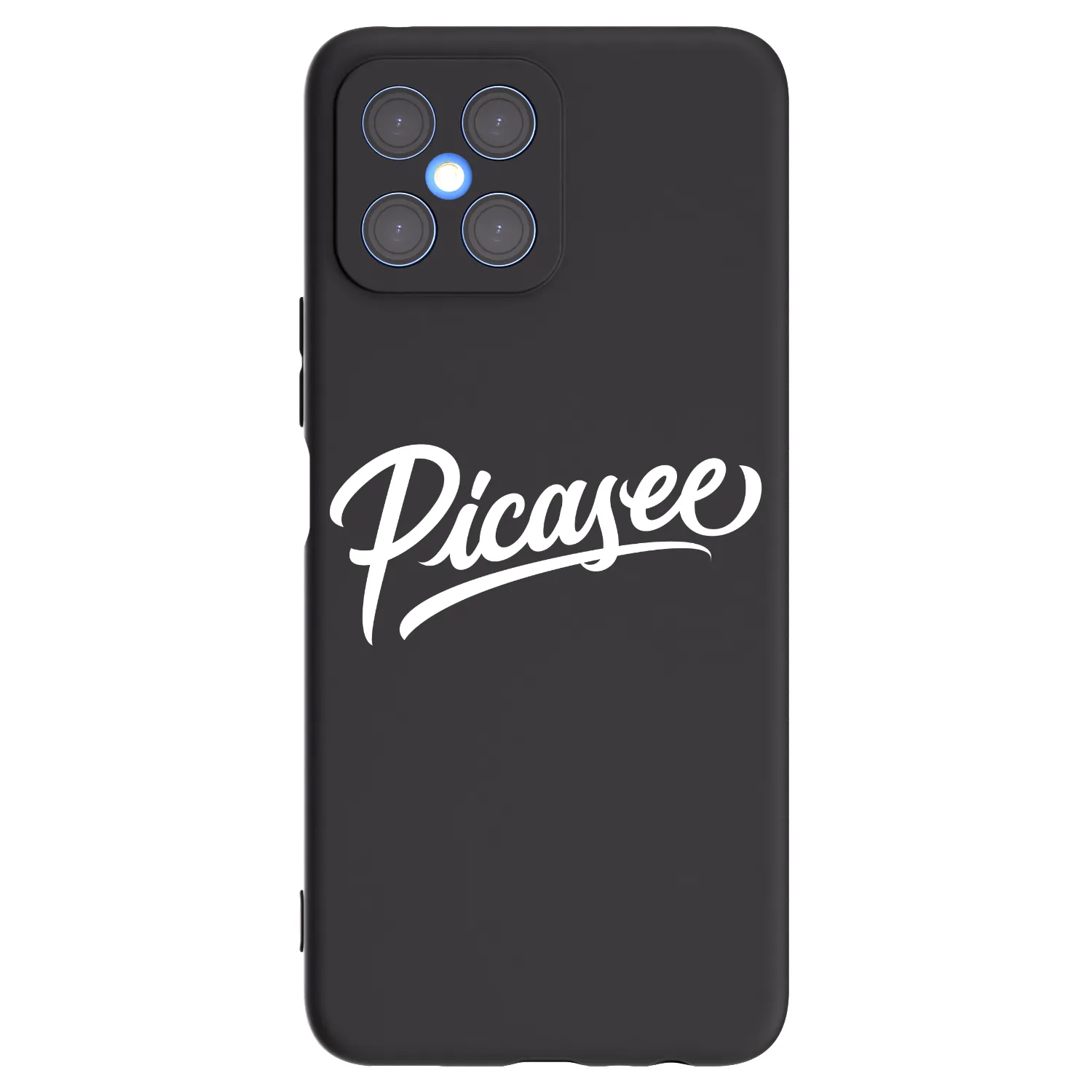 Picasee Μαύρη θήκη σιλικόνης για Honor X8 4G - Picasee - old logo - white