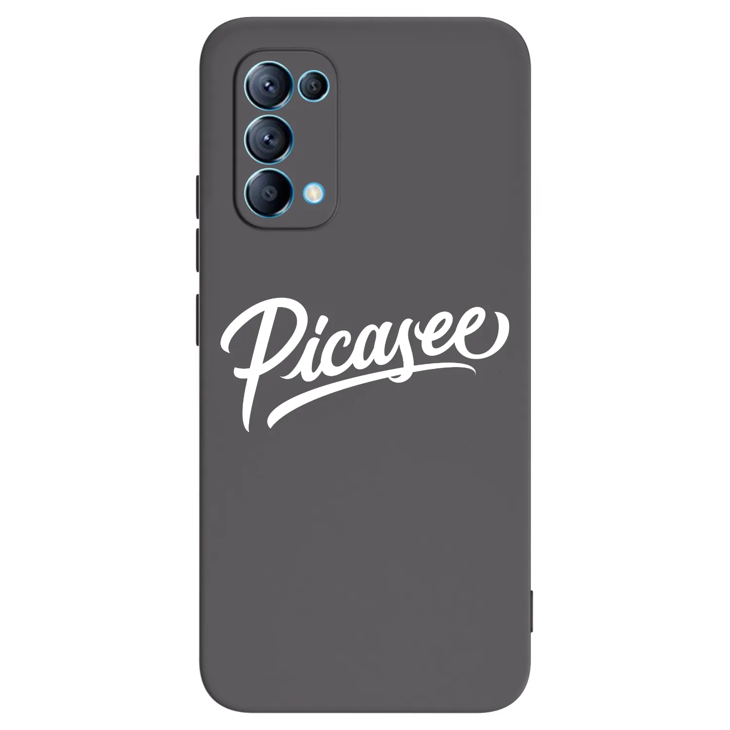 Picasee Μαύρη θήκη σιλικόνης για OPPO Reno 5 5G - Picasee - old logo - white