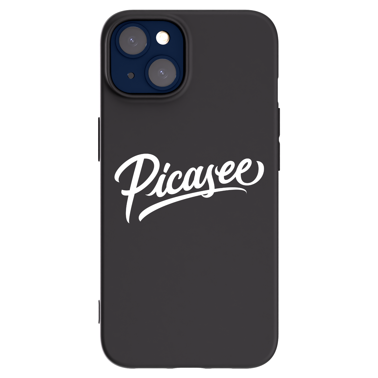 Picasee Μαύρη θήκη σιλικόνης για Apple iPhone 14 - Picasee - old logo - white