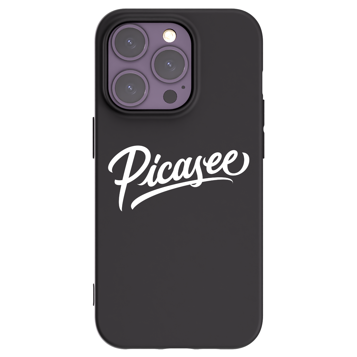 Picasee Μαύρη θήκη σιλικόνης για Apple iPhone 14 Pro - Picasee - old logo - white