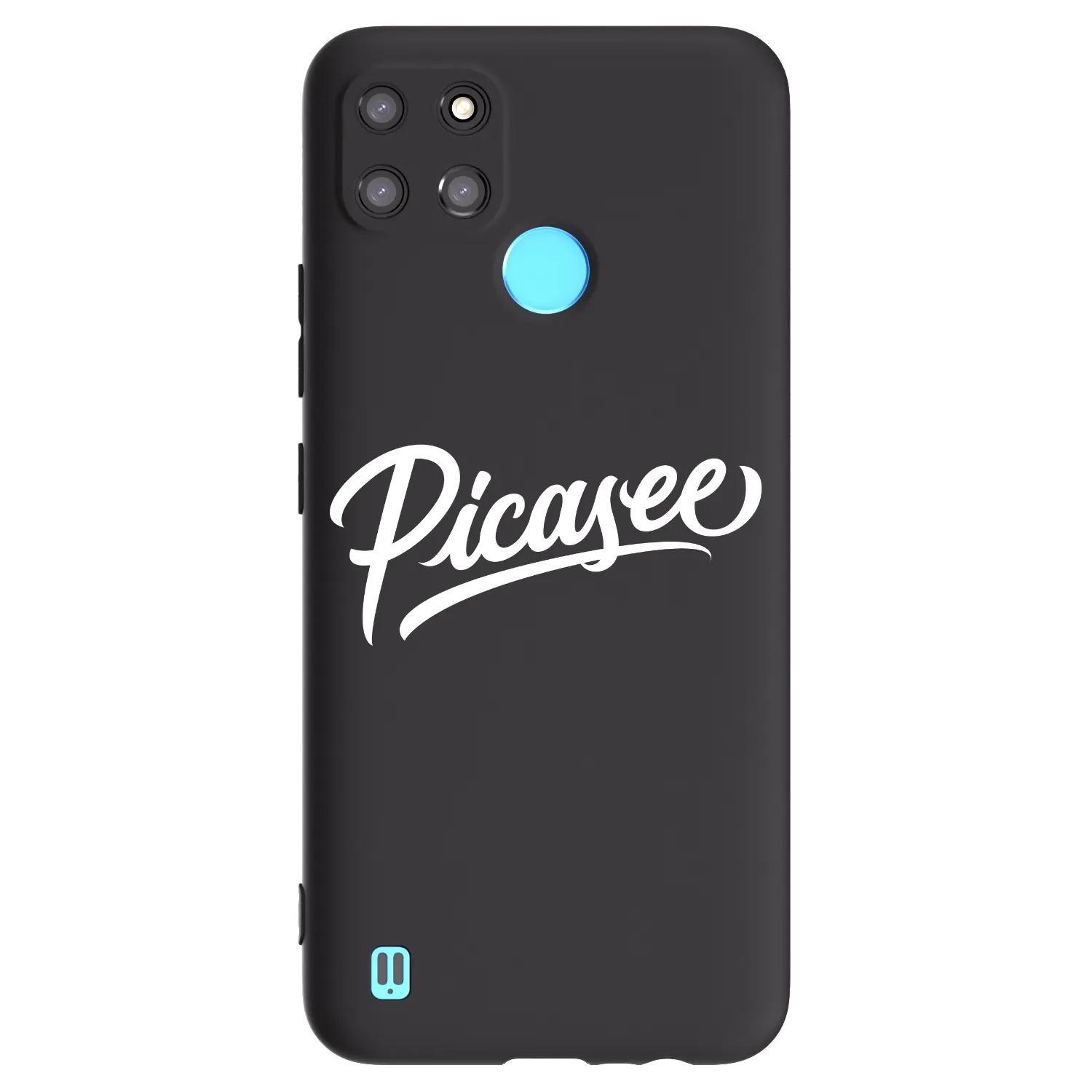 Picasee Μαύρη θήκη σιλικόνης για Realme C21Y - Picasee - old logo - white