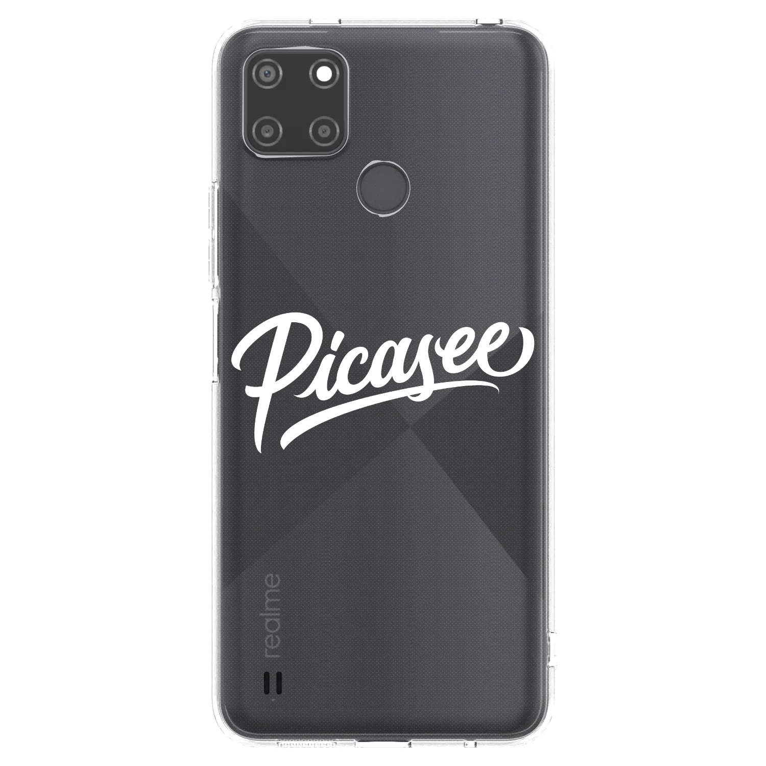 Picasee διαφανής θήκη σιλικόνης Realme C21Y - Picasee - old logo - white