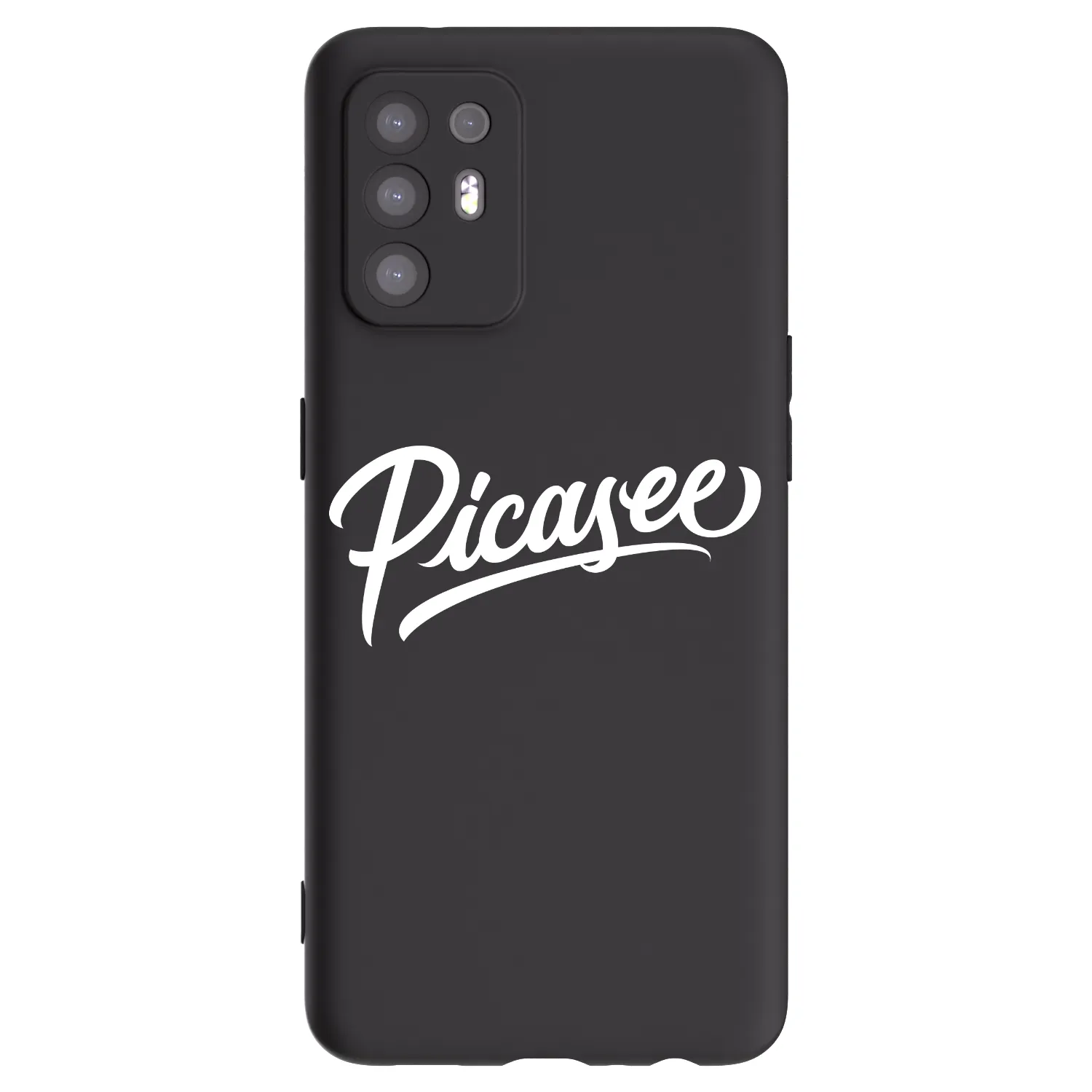 Picasee Μαύρη θήκη σιλικόνης για OPPO A94 5G - Picasee - old logo - white