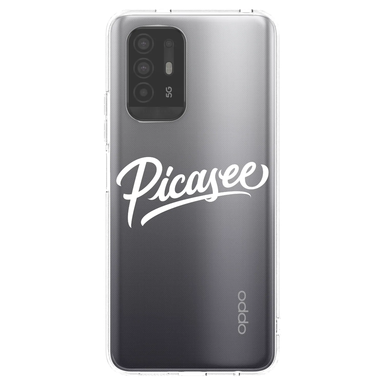 Picasee διαφανής θήκη σιλικόνης OPPO A94 5G - Picasee - old logo - white