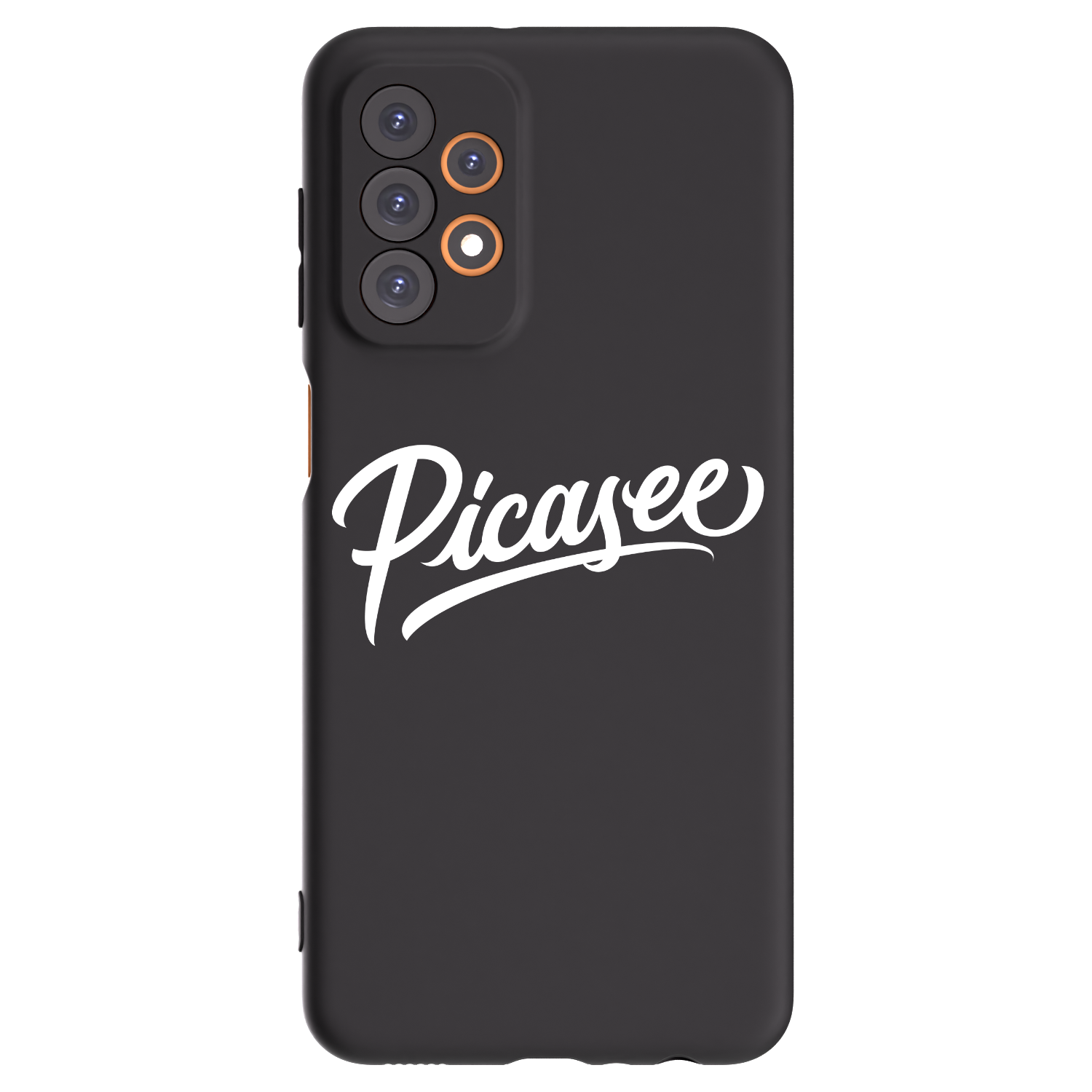 Picasee Μαύρη θήκη σιλικόνης για Samsung Galaxy A23 A236B 5G - Picasee - old logo - white