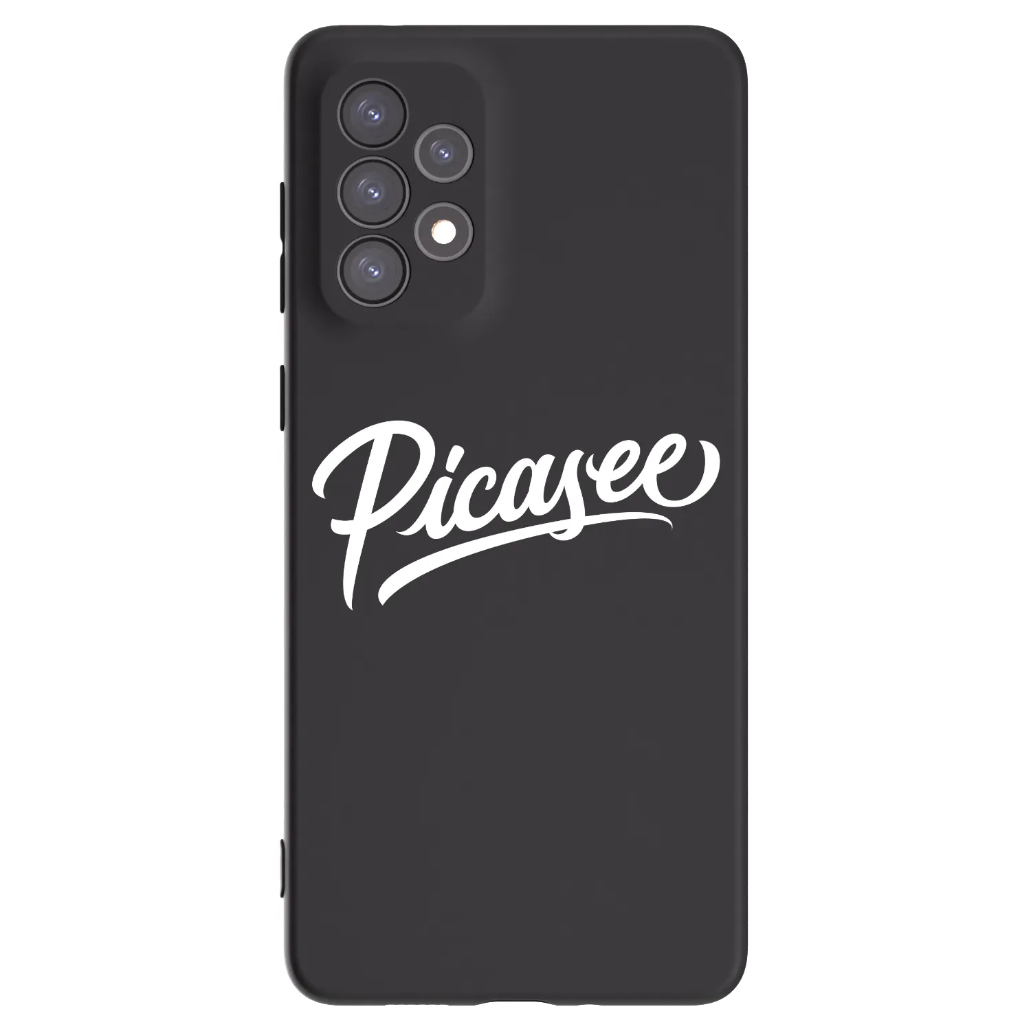 Picasee Μαύρη θήκη σιλικόνης για Samsung Galaxy A73 5G - Picasee - old logo - white