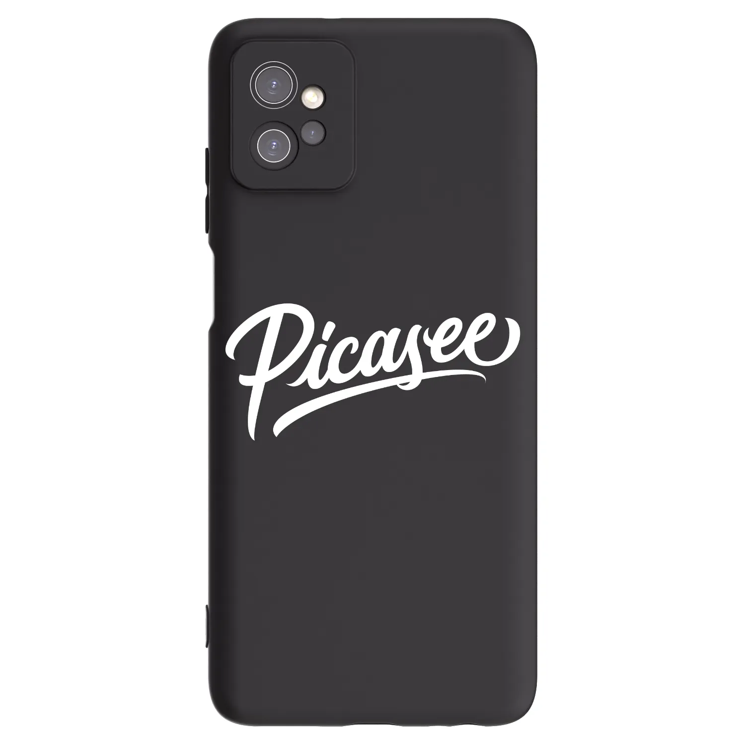 Picasee Μαύρη θήκη σιλικόνης για Motorola Moto G32 - Picasee - old logo - white