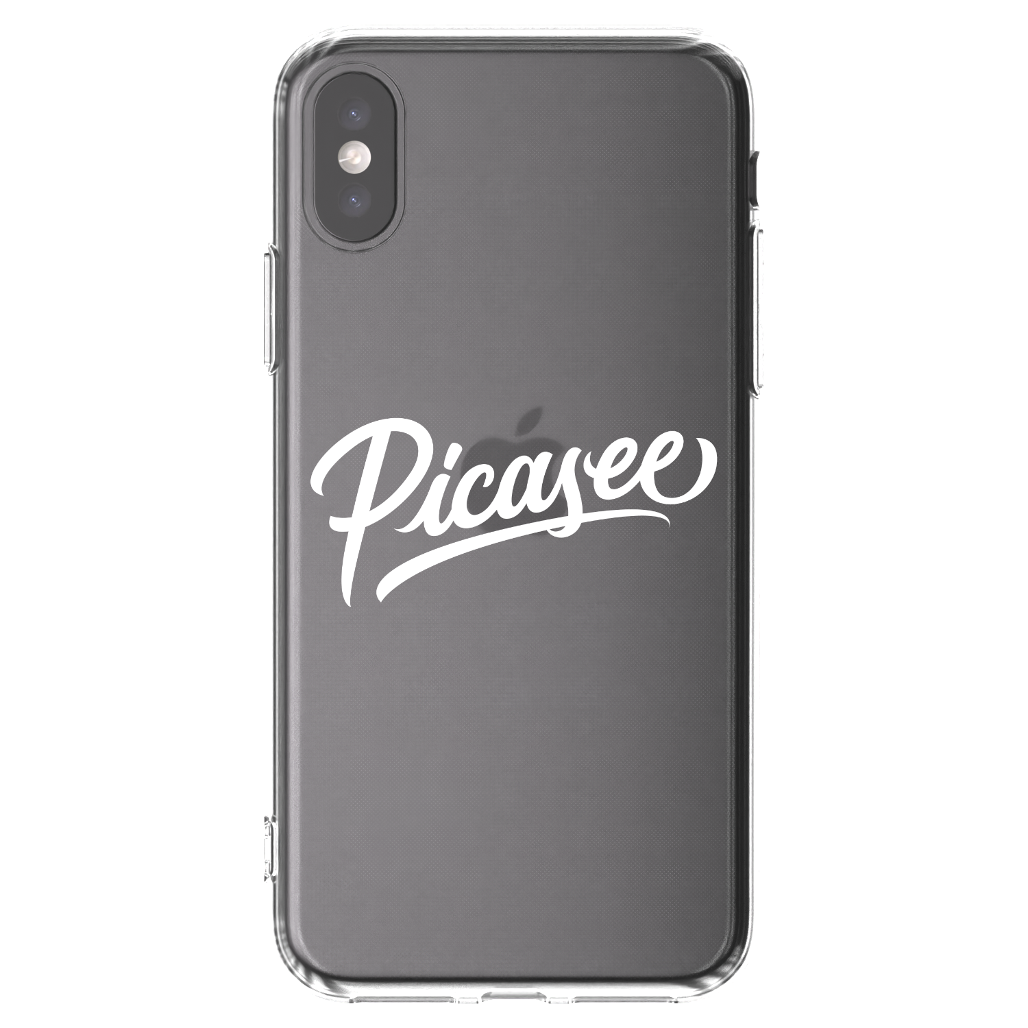 Picasee διαφανής θήκη σιλικόνης Apple iPhone X/XS - Picasee - old logo - white