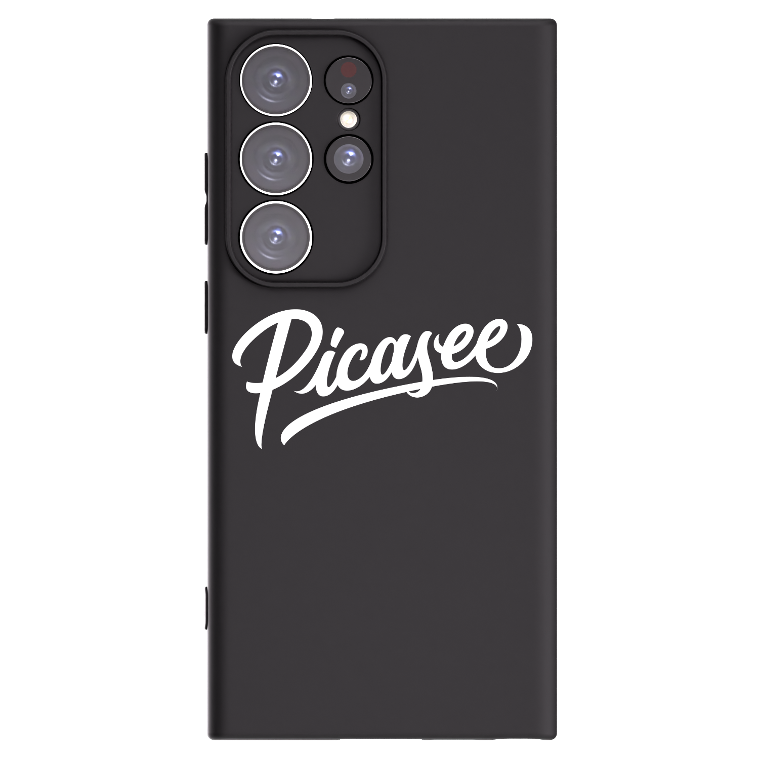 Picasee Μαύρη θήκη σιλικόνης για Samsung Galaxy S23 Ultra 5G - Picasee - old logo - white